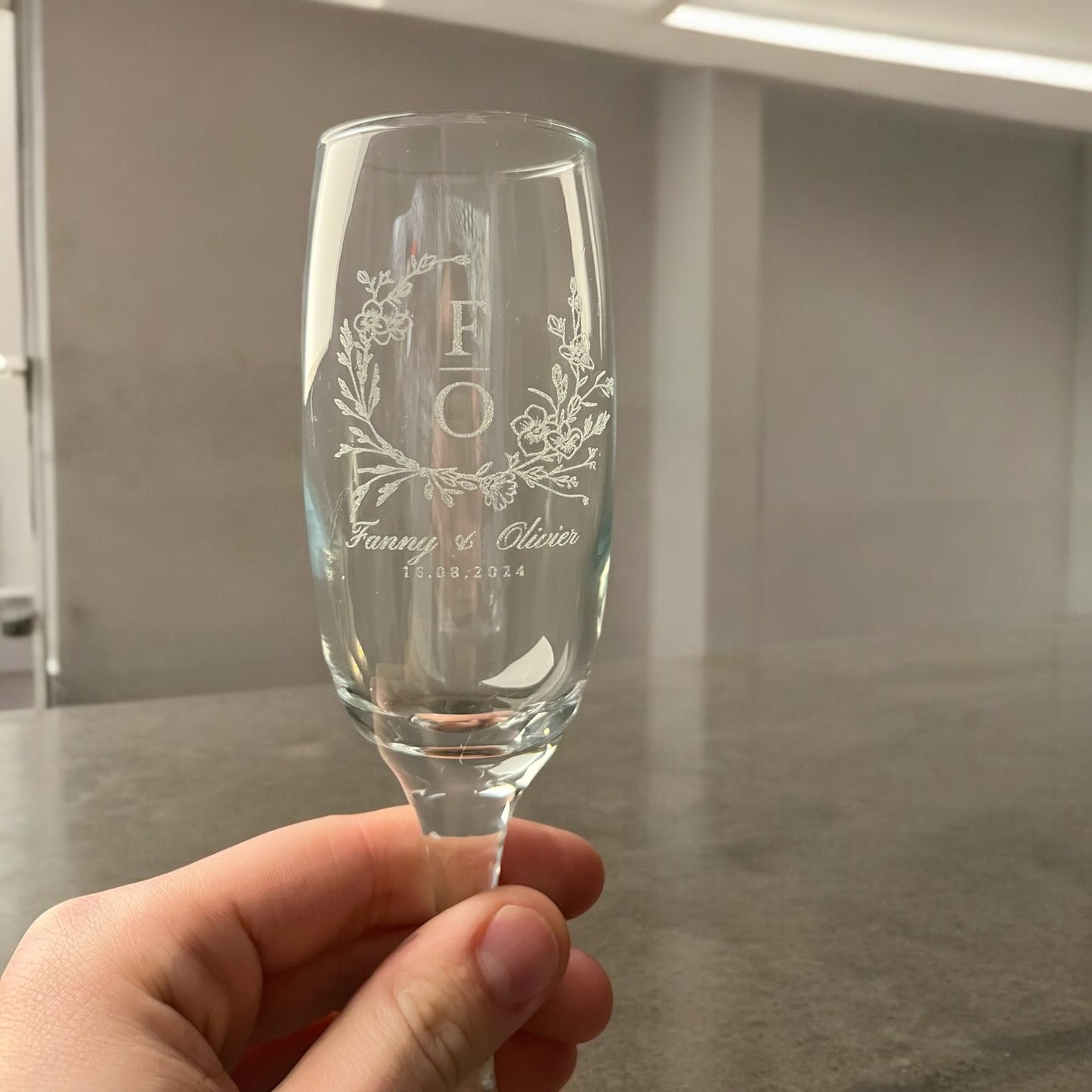 Flûte de champagne personnalisée