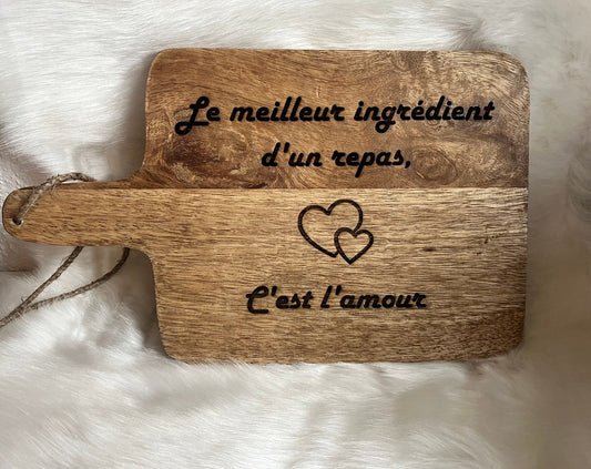 Planche à découper en bois personnalisable
