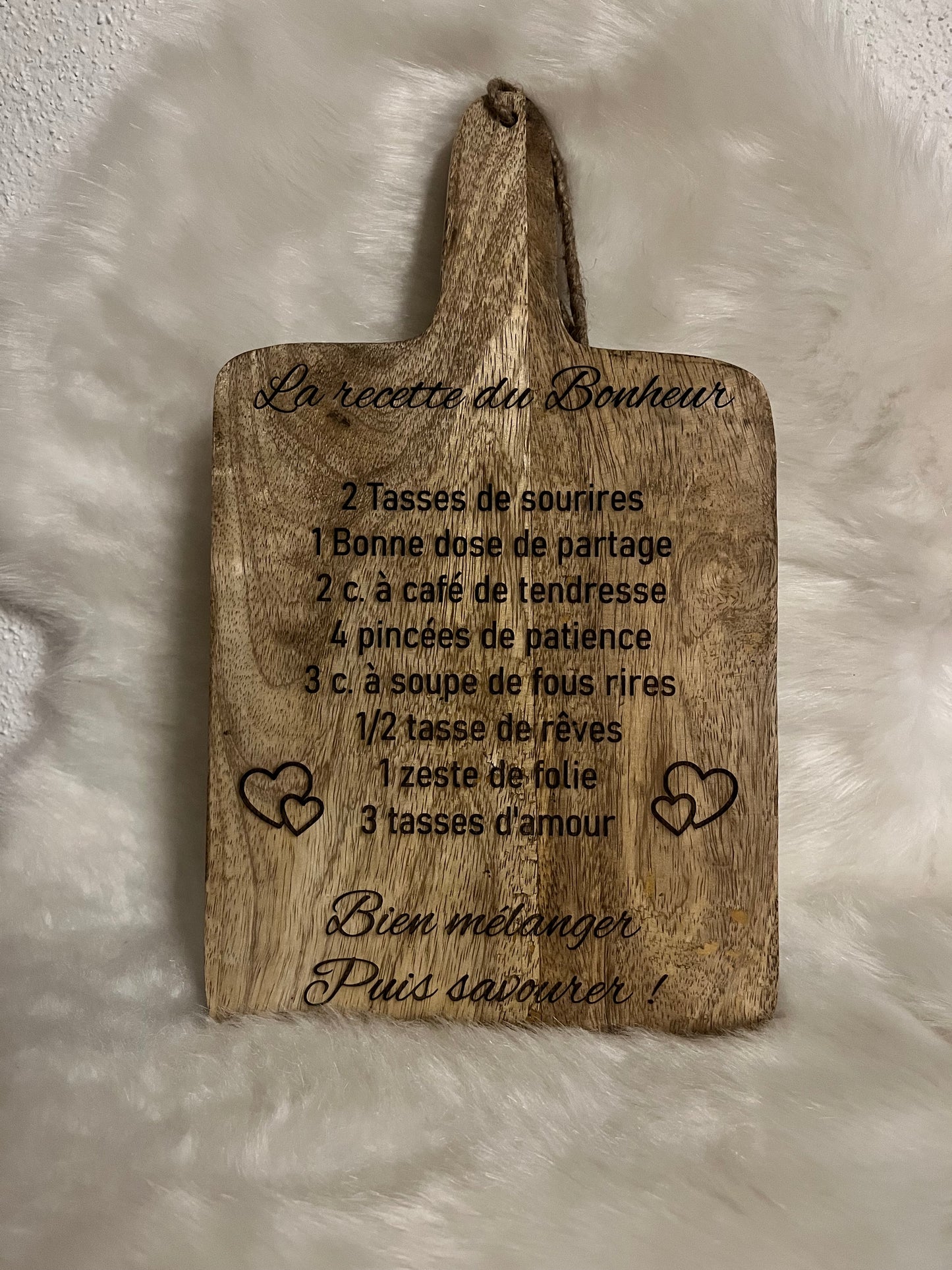 Planche à découper en bois personnalisable