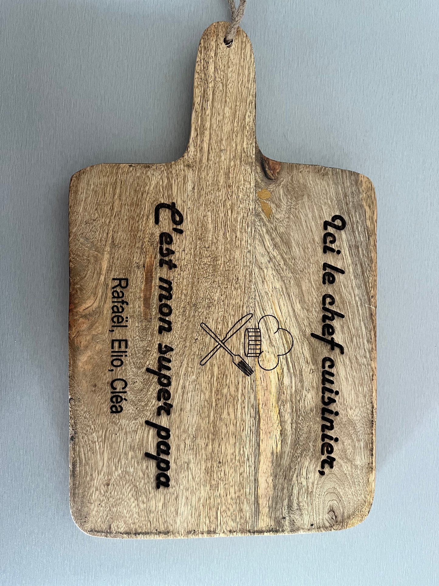 Planche à découper en bois personnalisable